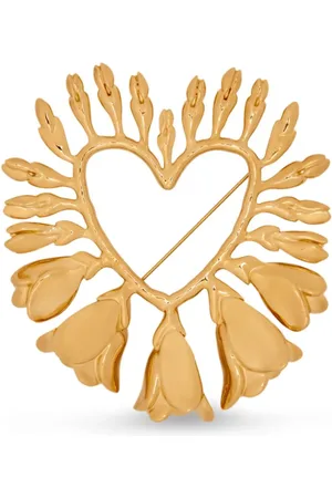 Oscar de la Renta Wisteria polished-finish brooch