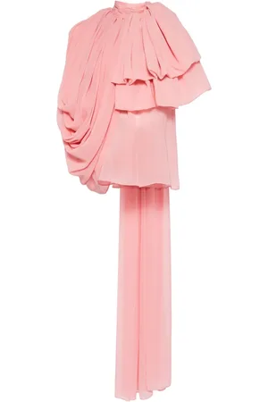 ISABEL SANCHIS Draped georgette blouse