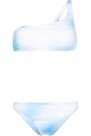 OFF-WHITE Logo-print ombré bikini