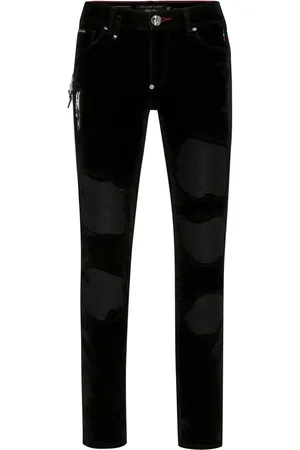 Philipp Plein Rock Star ribbed-panels skinny jeans