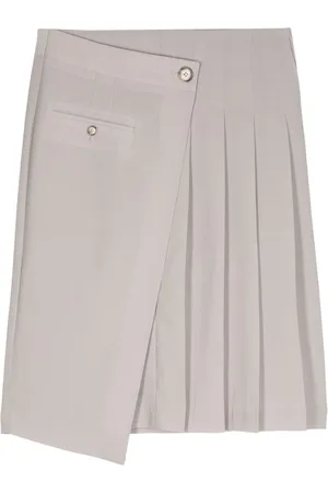 J KOO Asymmetric wraped skirt
