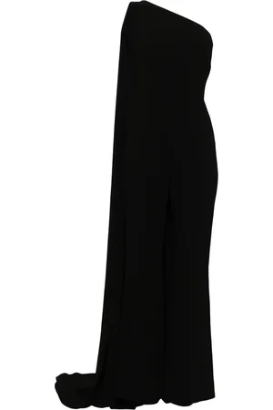 ISABEL SANCHIS Cape-insert one-shoulder jumpsuit