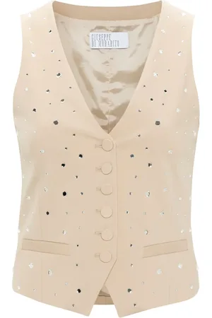 GIUSEPPE DI MORABITO Rhinestone-embellishment twill vest