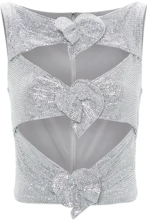 GIUSEPPE DI MORABITO Rhinestone-embellished sleeveless top