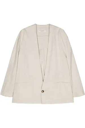 Serafini M??lange plunging V-neck jacket