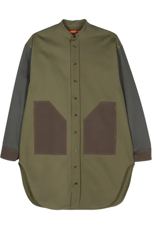 Colville Colour-block cotton shirt