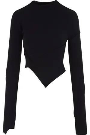 Balenciaga Spiral asymmetric knitted top