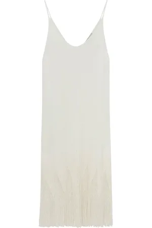 Stella McCartney Open-knit fringe midi dress