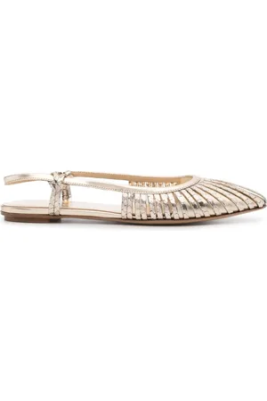 ROBERTO DEL CARLO Lisi metallic leather ballerina shoes