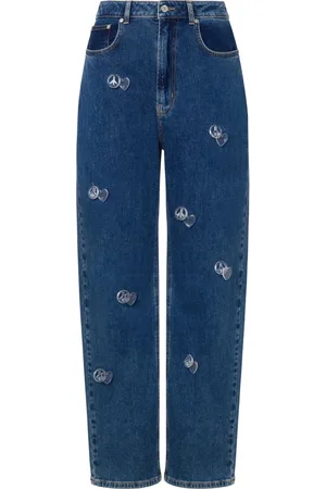 Moschino High-rise tapered jeans