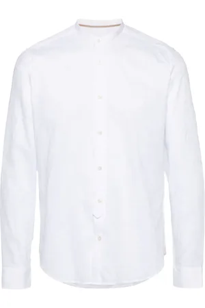 Tintoria Mattei Band-collar cotton shirt
