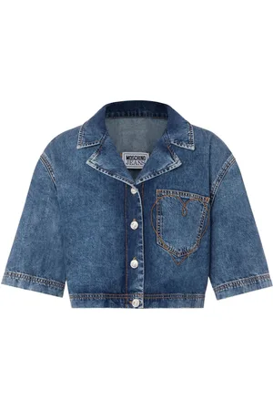 Moschino Cropped denim shirt