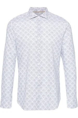 Tintoria Mattei Abstract-print linen-blend shirt