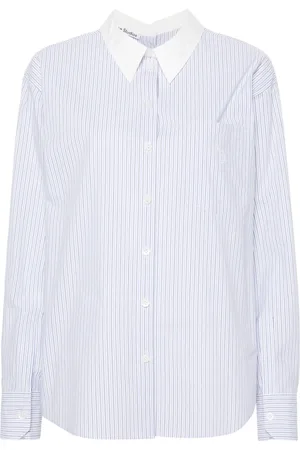 Acne Studios Logo-embroidered striped button-up shirt