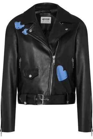 Moschino Graphic-print biker jacket