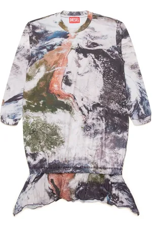 Diesel Logo-embroidered cotton dress
