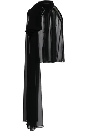 ISABEL SANCHIS Sash-detail georgette top