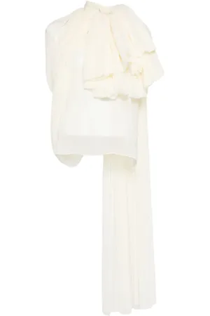 ISABEL SANCHIS Draped georgette blouse