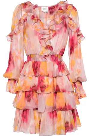 Marchesa Notte Ruffled mini dress