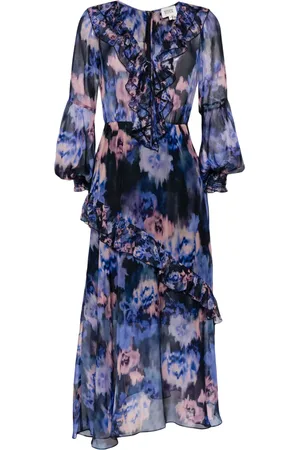 Marchesa Notte Varda midi dress