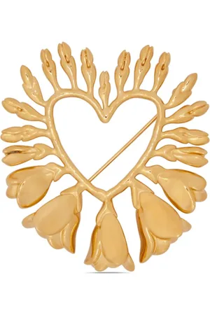 Oscar de la Renta Wisteria polished-finish brooch