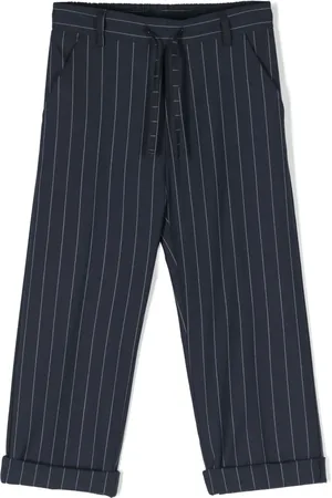 Paolo Pecora Pinstriped drawstring chinos