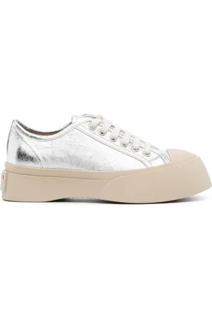 Marni Metallic leather platform sneakers