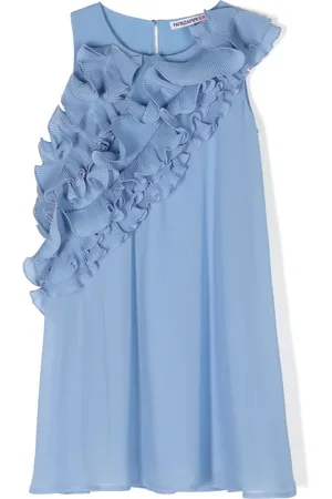Patrizia Pepe Girl Ruffled crepe dress