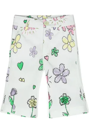 MISS GRANT Floral-print cotton trousers