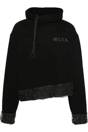 MLGA Logo-embroidered deconstructed hoodie