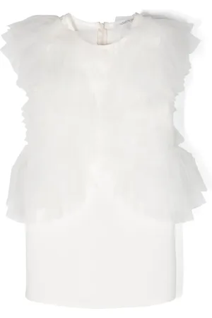 Patrizia Pepe Girl Ruffled sleeveless dress