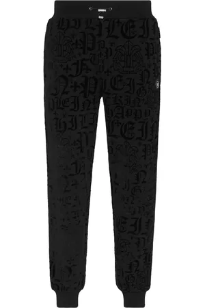 Philipp Plein Gothic-print drawstring-waist track pants