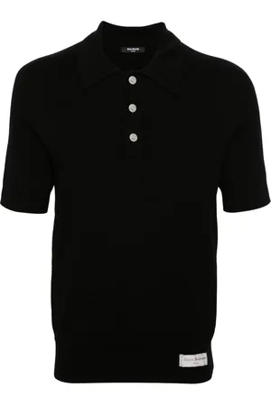 Balmain Short-sleeve merino polo shirt