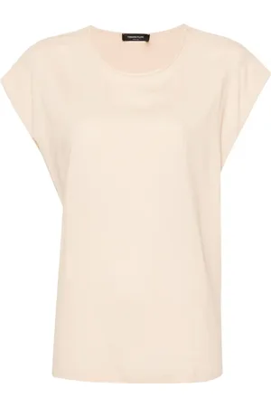 Fabiana Filippi Bead-embellished crepe T-shirt