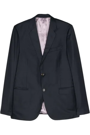 Gucci 2000s windowpane-patterned wool blazer