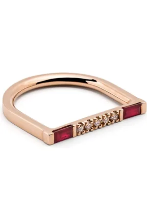 GOLD 18kt rose I am Red diamond and ruby ring