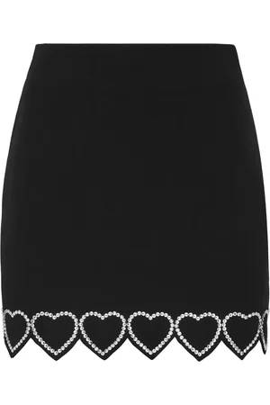 Philipp Plein Heart-embellished mini skirt