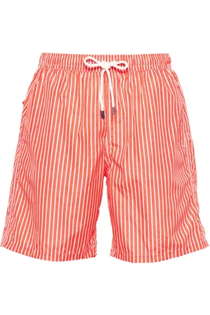 FEDELI Positano striped swim shorts