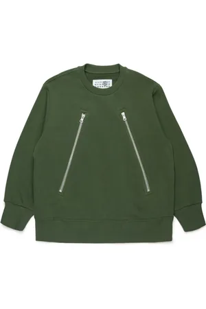 Maison Margiela Zip-detail cotton sweatshirt
