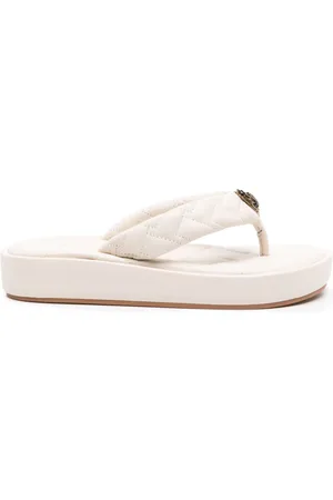 Kurt Geiger Eagle head-charm leather flip flops