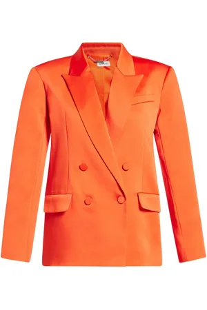 Simkhai Double-breasted satin blazer