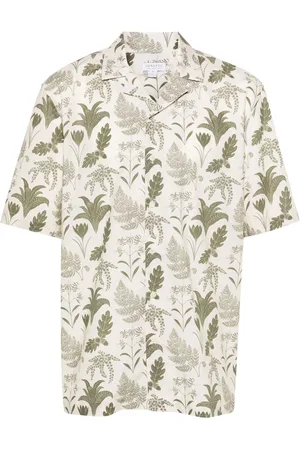 Sunspel X Katie Scott leaf-print shirt