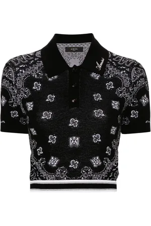 AMIRI Bandana jacquard polo top