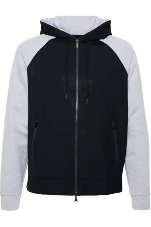 Paul & Shark Panelled hooded jacket