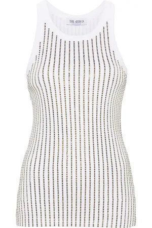 The Attico Crystal-embellished tank top