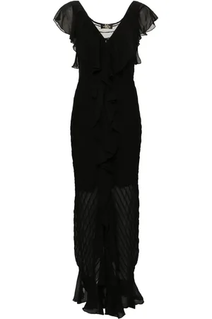 De La Vali Macaroon ruffled maxi dress