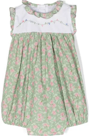 SIOLA Floral-print cotton playsuit