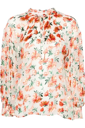 ALICE+OLIVIA Julius floral-jacquard organza blouse