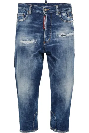 Dsquared2 Low-rise paint-splatter jeans