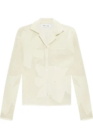 Samsøe Samsøe Floral-jacquard organic cotton shirt